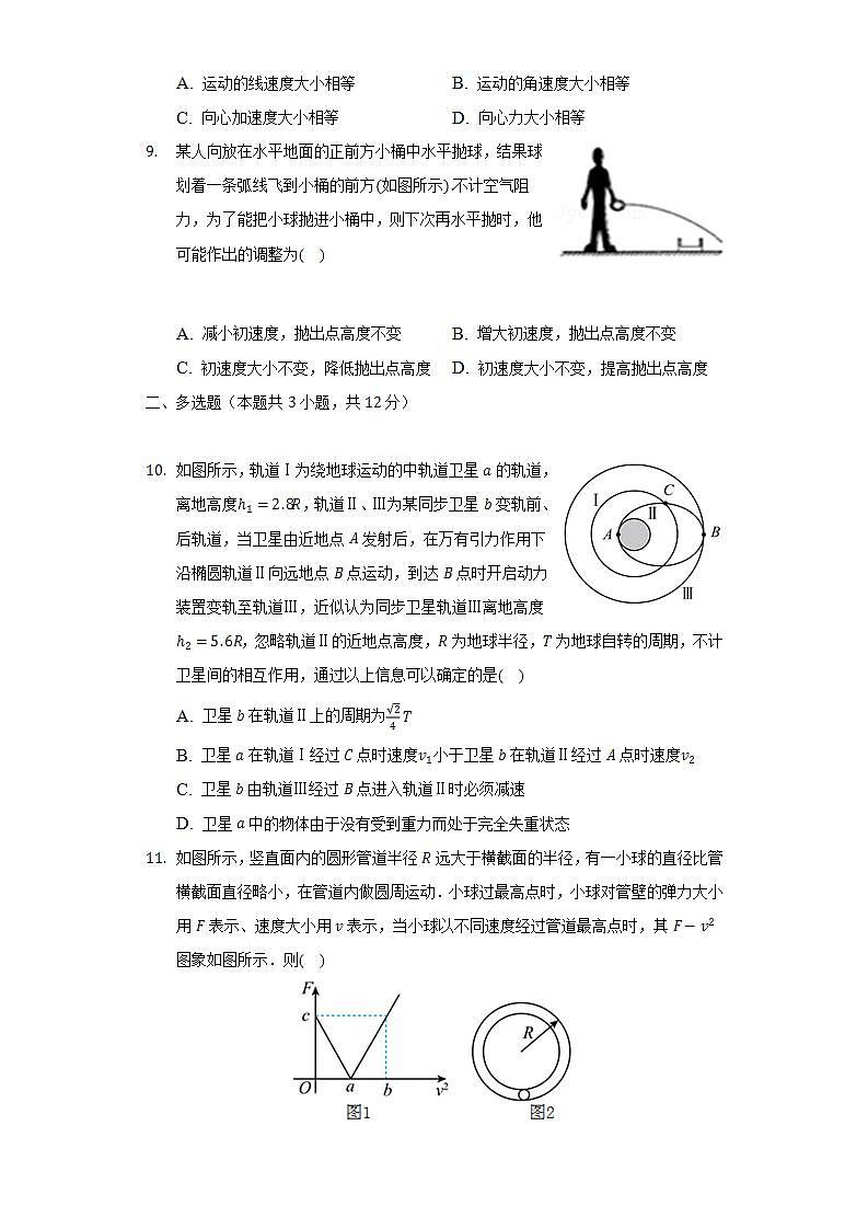 2021-2022学年辽宁省六校高一（下）期中物理试卷（Word解析版）第3页