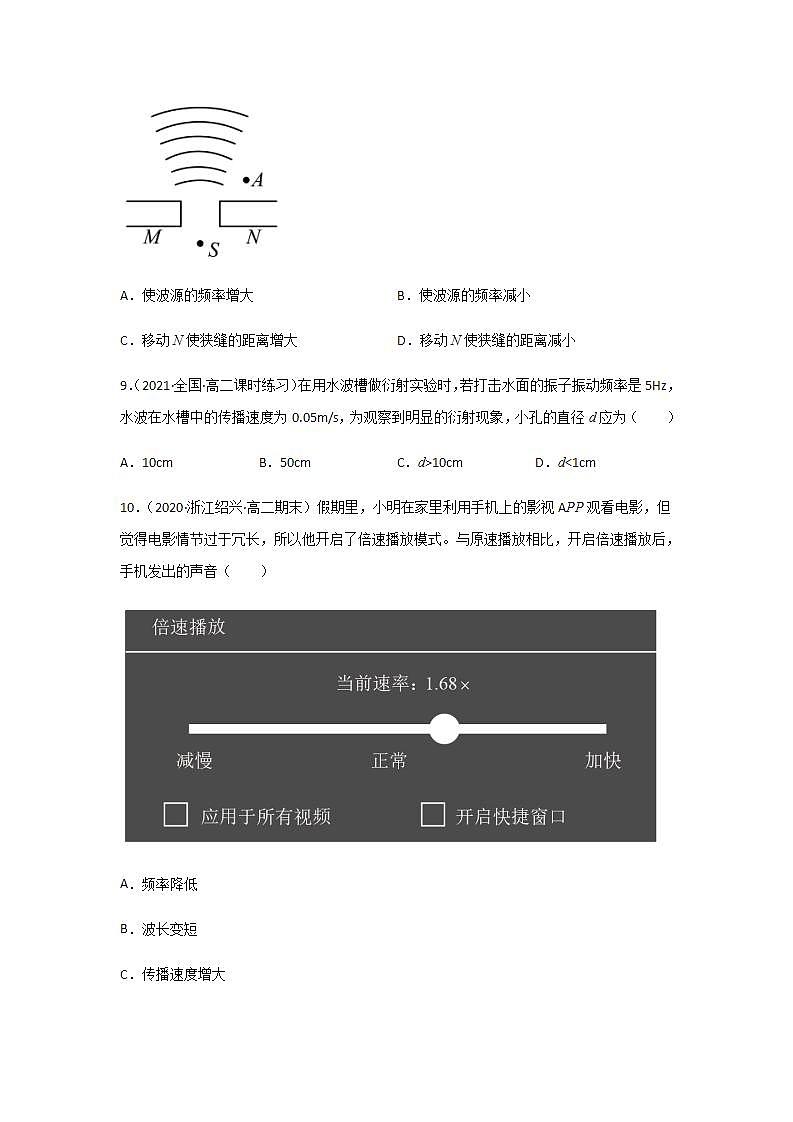 3.3波的反射、折射和衍射（精选练习）（原卷版）03