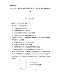 2021-2022学年山东省滨州市高一（下）期末物理模拟试卷（含解析）