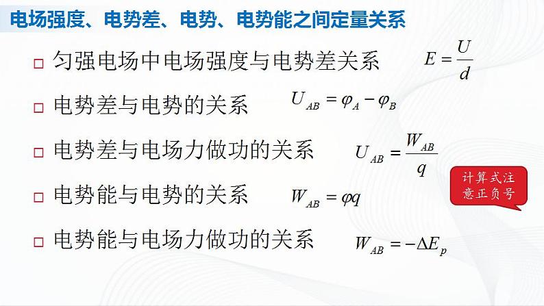 人教必修三物理 第十章 静电场中的能量 章节综合与测试 课件第6页