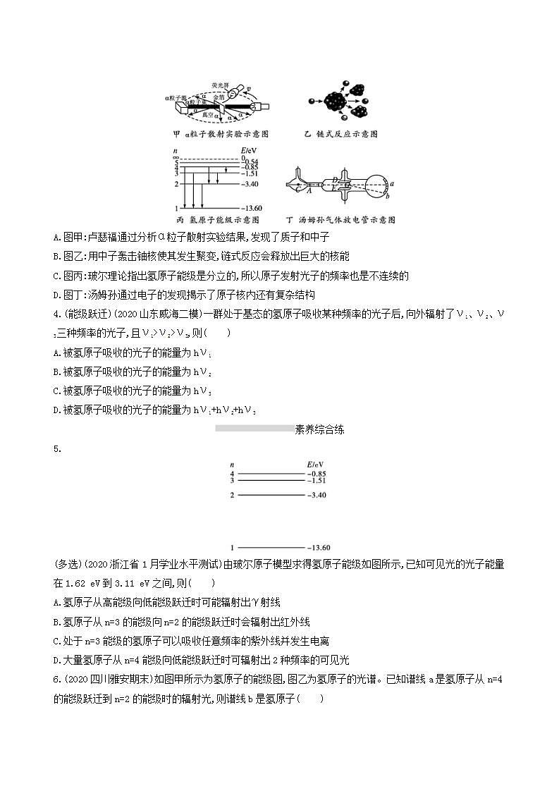 高考物理一轮复习课时练26原子结构玻尔理论含答案02