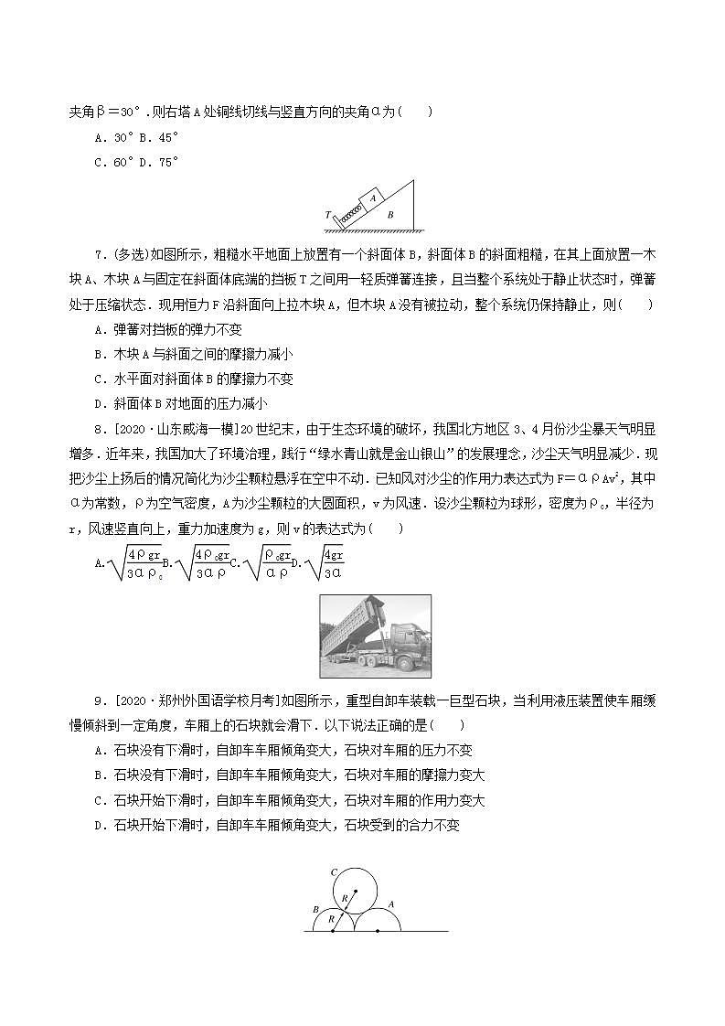 高考物理一轮复习课时作业6共点力作用下物体的平衡含答案03
