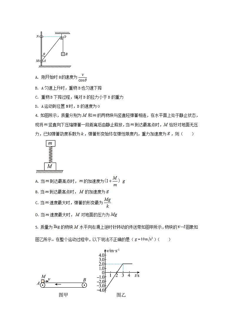 2021-2022学年江西省景德镇一中高一上学期期末考试物理试卷02