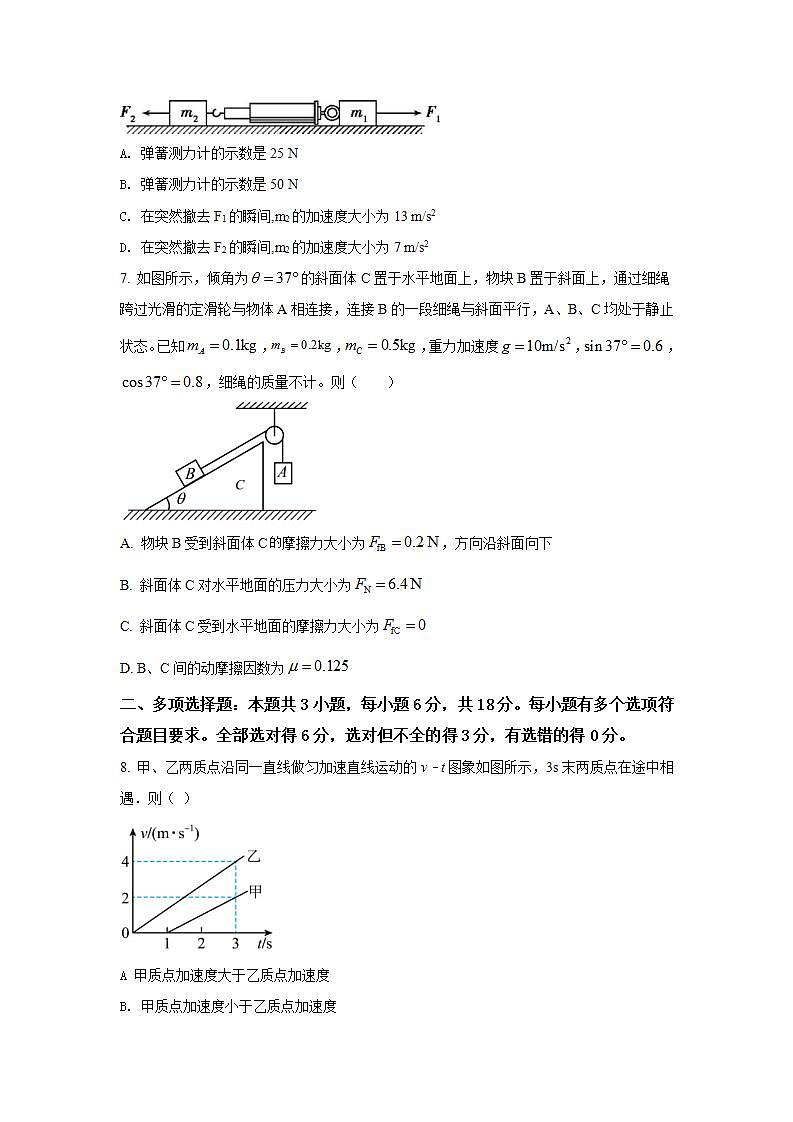 2021-2022学年河北省沧州市部分学校高一下学期开年摸底联考物理试卷03