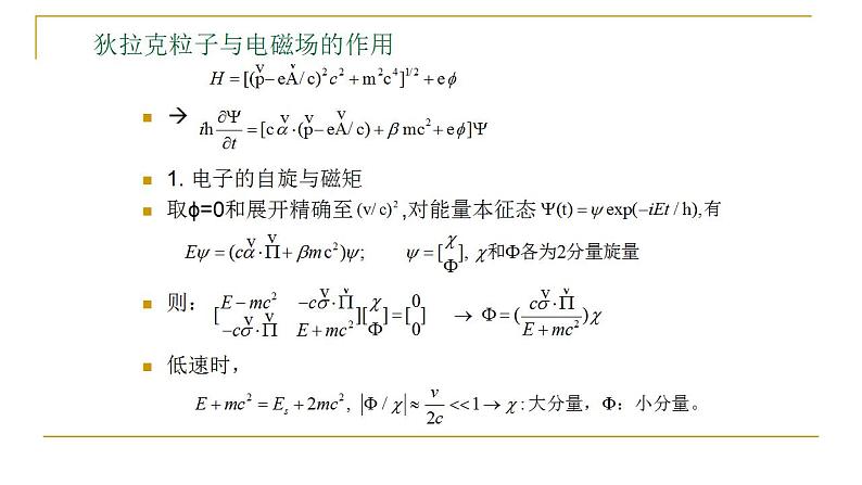 2021-2022学年高二物理竞赛课件：狄拉克粒子与电磁场的作用第2页