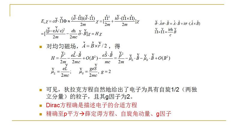 2021-2022学年高二物理竞赛课件：狄拉克粒子与电磁场的作用第3页