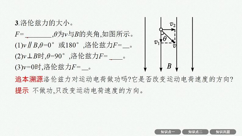 2023高考物理人教A版（2019）大一轮复习--11.2　磁场对运动电荷的作用力（课件）第5页