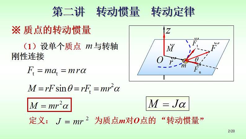 2021-2022学年高二物理竞赛课件：转动惯量和转动定律第2页