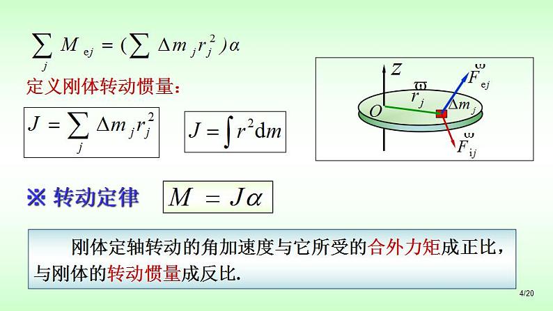 2021-2022学年高二物理竞赛课件：转动惯量和转动定律第4页