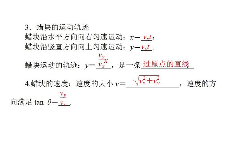 高中物理必修二第五章第二节运动的合成与分解课件07