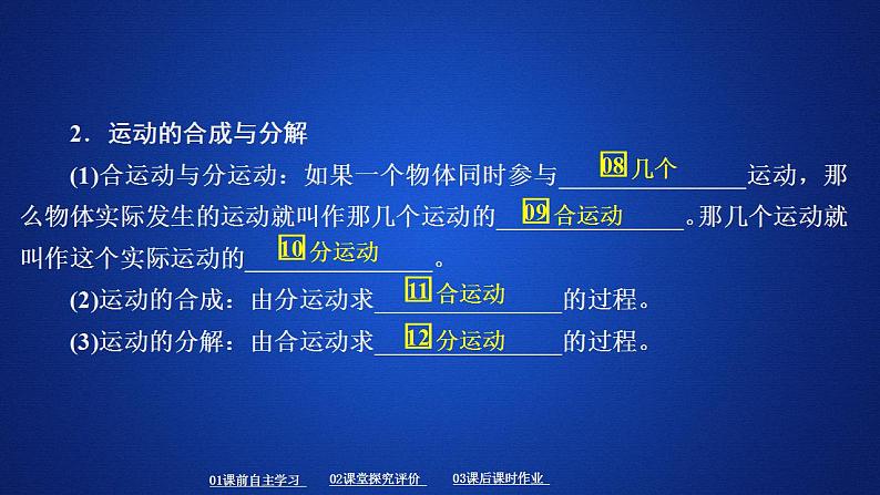 高中物理必修二《2 运动的合成与分解》集体备课课件06