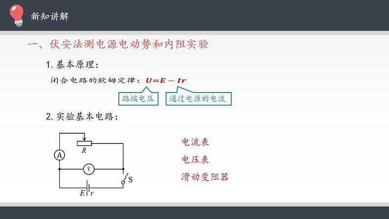 高中物理人教必修三12.3实验：电池电动势和内阻的测量课件(共21张)第5页