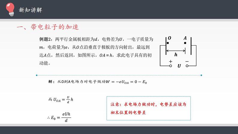 高中物理人教必修三10.5 带电粒子在电场中的运动课件（共30张）06