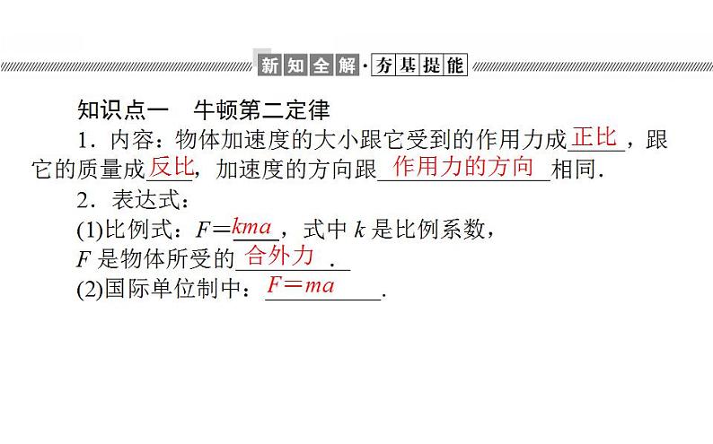 高中物理人教必修一《3 牛顿第二定律》优秀公开课课件高中第4页