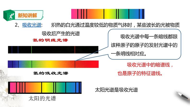 人教版高中物理选择性必修三  第4章第4节氢原子光谱和玻尔的原子模型课件第一课时第7页