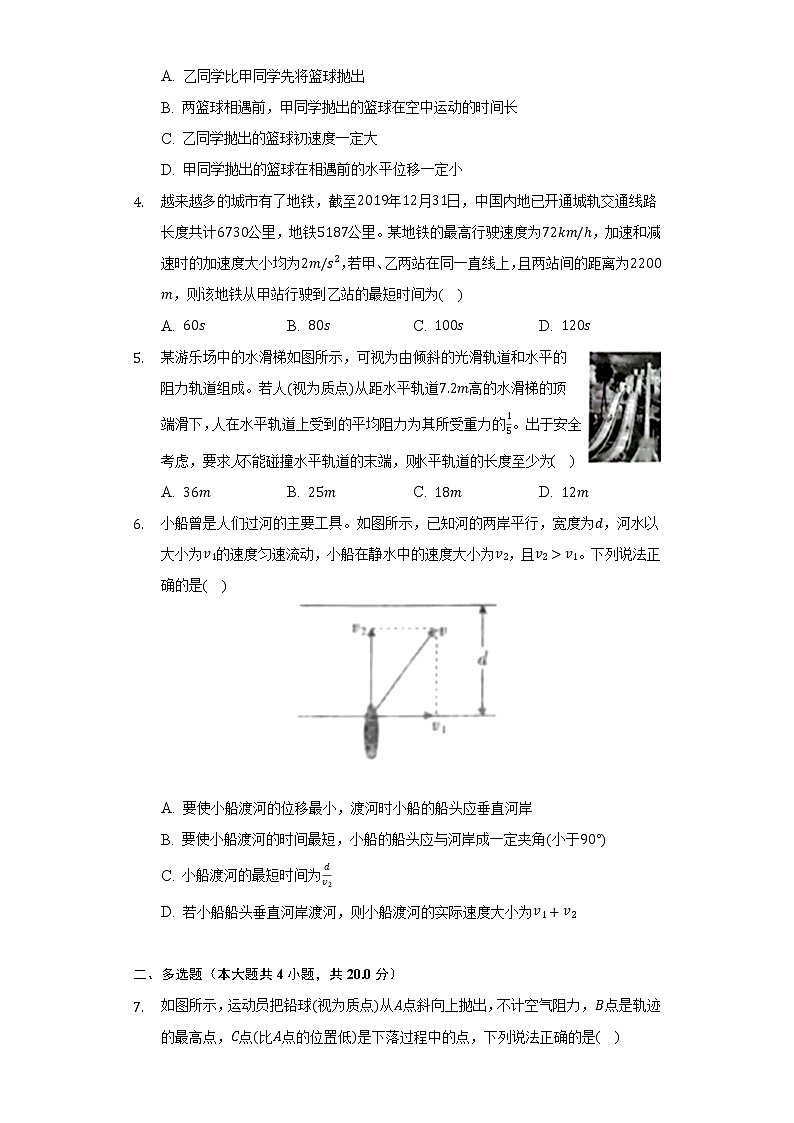 2021-2022学年湖南省部分校高一（下）期末物理试卷（含解析）02
