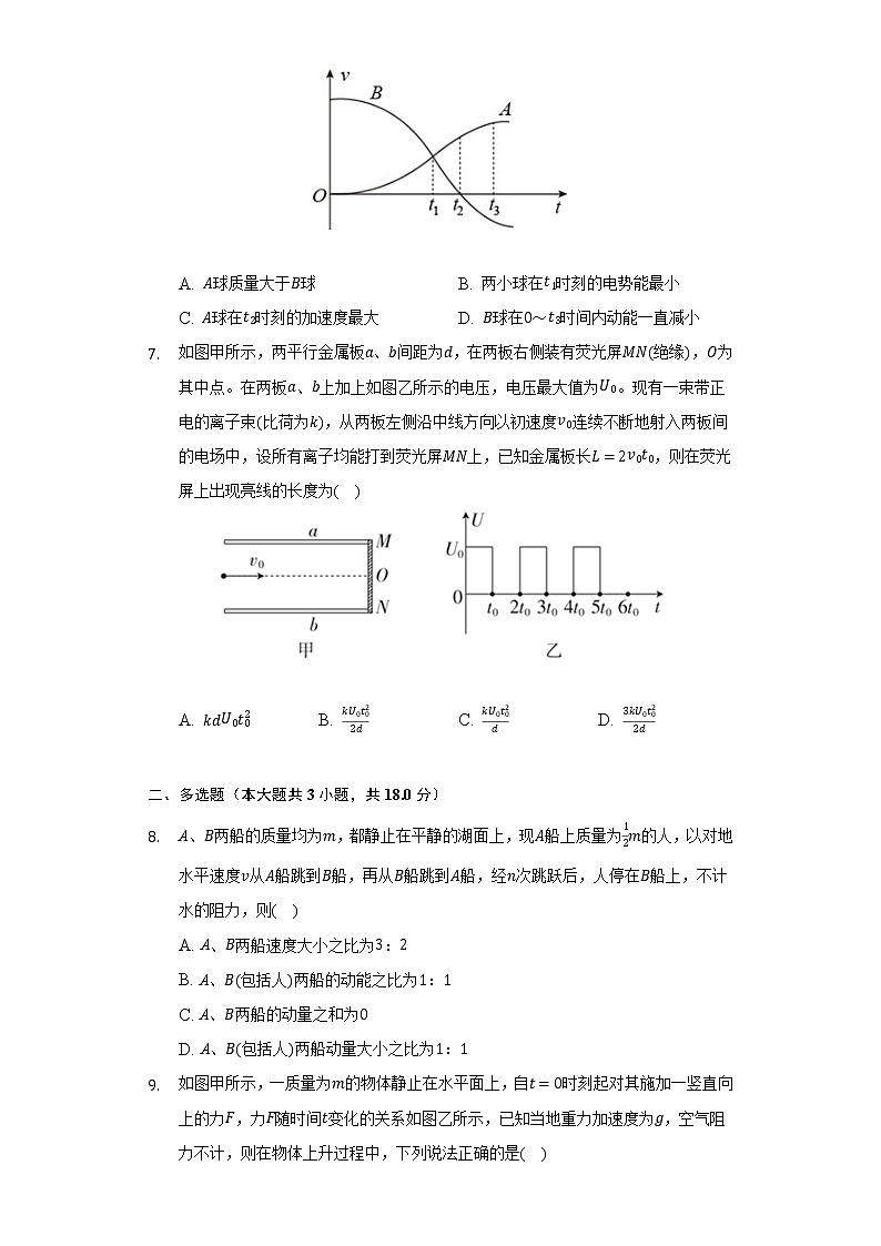 2021-2022学年辽宁省营口市普通高中高一（下）期末物理试卷（含解析）第3页