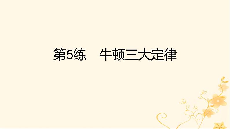 高考物理二轮复习精练专题三牛顿运动定律课件02