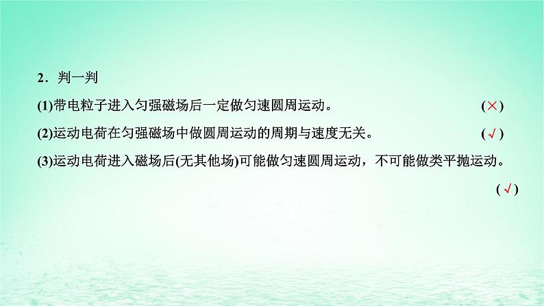 新教材高中物理第一章磁场第四节洛伦兹力与现代技术课件粤教版选择性必修第二册05