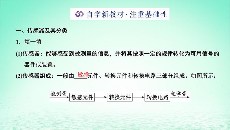 新教材高中物理第五章传感器第一二节传感器及其工作原理传感器的应用课件粤教版选择性必修第二册03