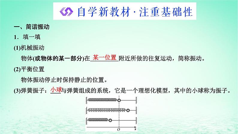 2022秋新教材高中物理第二章机械振动第一节简谐运动课件粤教版选择性必修第一册02