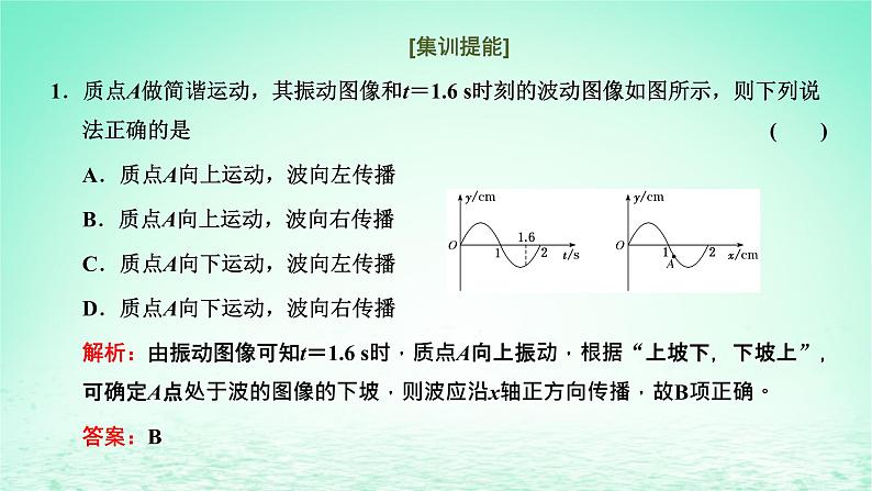 2022秋新教材高中物理第三章机械波习题课二波传播的两类常见问题课件粤教版选择性必修第一册06