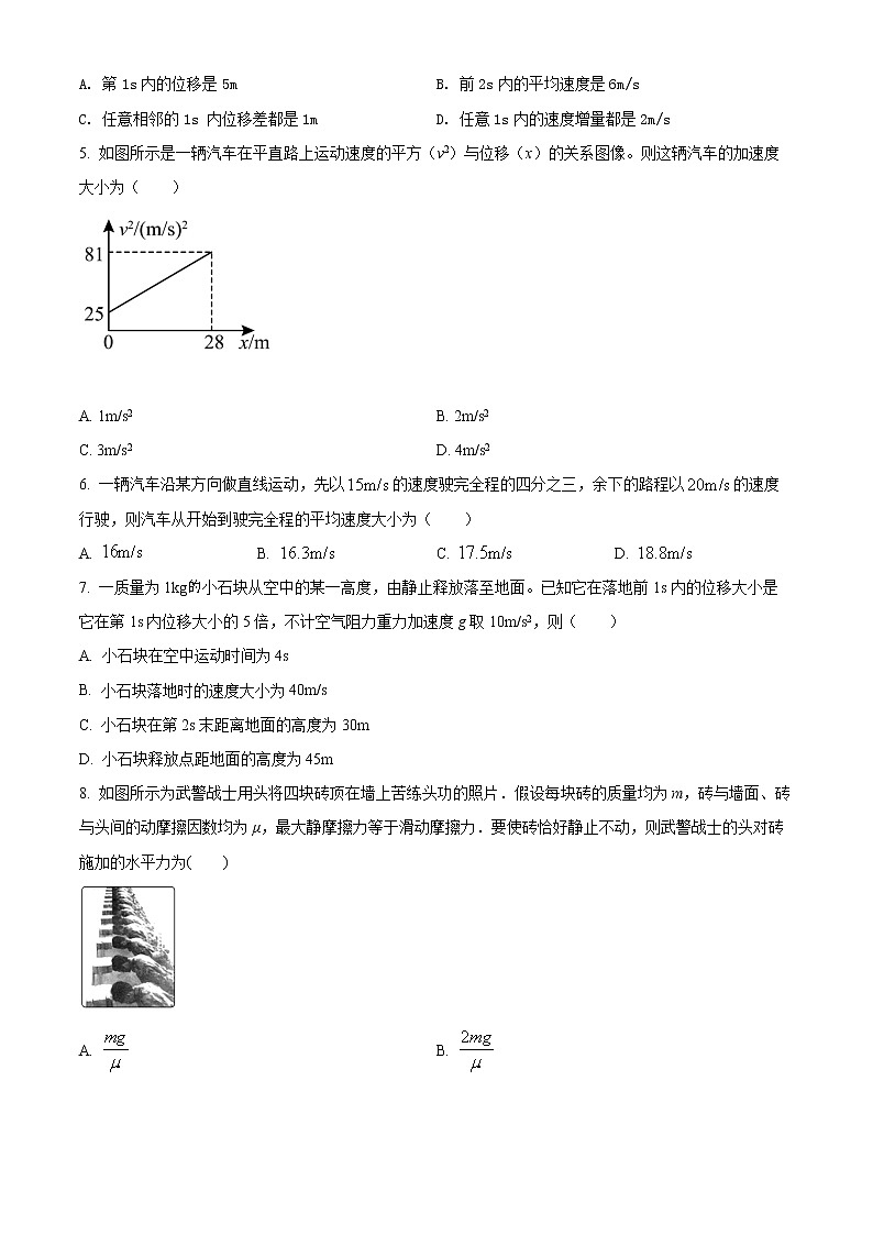 精品解析：2023届山西省吕梁市兴县友兰中学高三（上）开学摸底考物理试题（原卷版）第2页