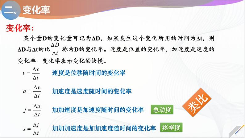 沪科版（2020）物理必修一1.4《速度变化的快慢 加速度》课件第7页