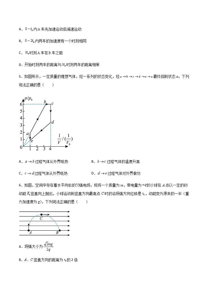 模拟卷02-2023年高考物理靶向专项强化训练（三大题型+冲刺模拟）03