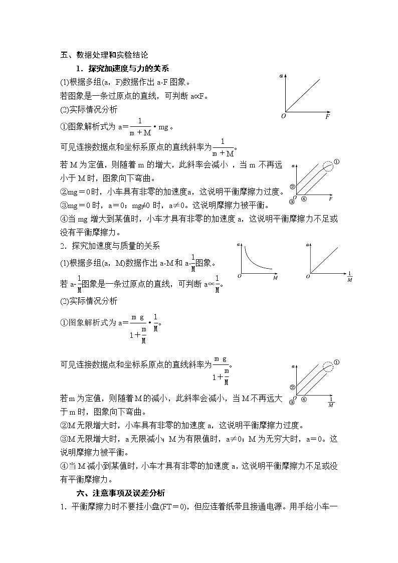 2023届高考物理一轮复习 第14讲 实验四 探究加速度与力、质量的关系 讲义（考点+经典例题）02