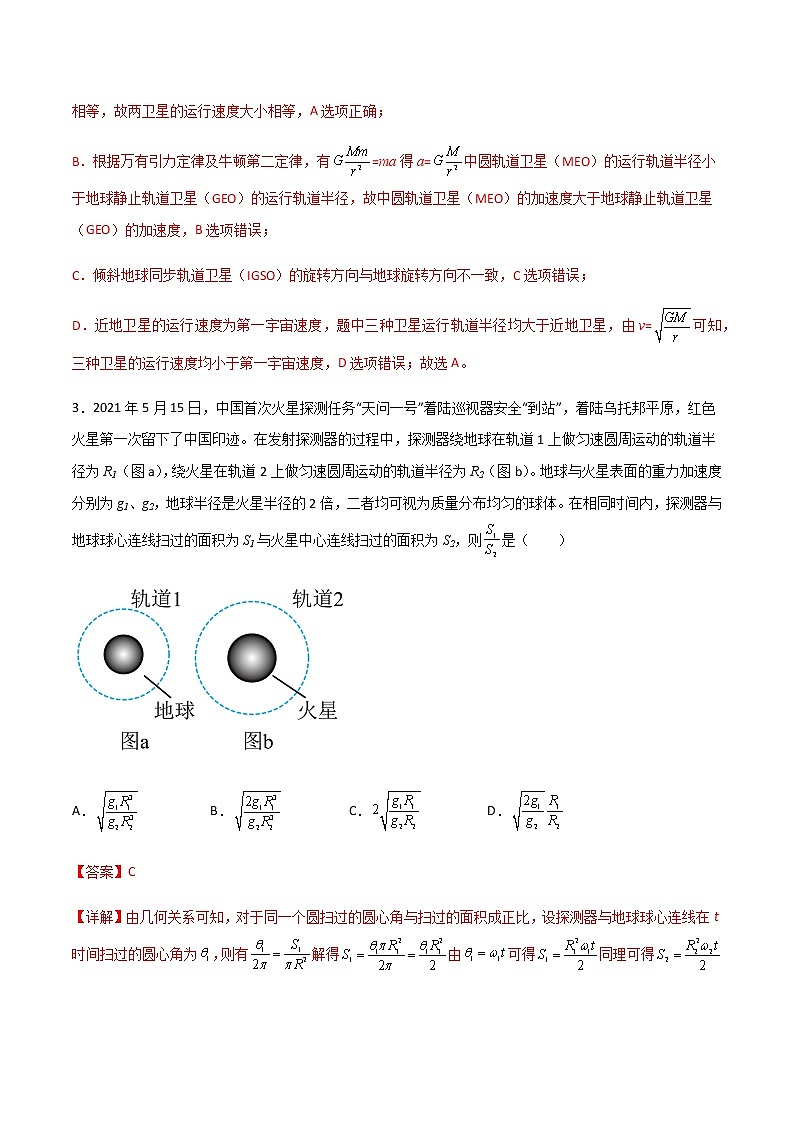 专题1.5 万有引力与航天-2023年高考物理靶向专项强化训练（三大题型+冲刺模拟）03