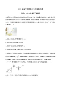 专题1.6 力与物体的平衡问题-2023年高考物理靶向专项强化训练（三大题型+冲刺模拟）