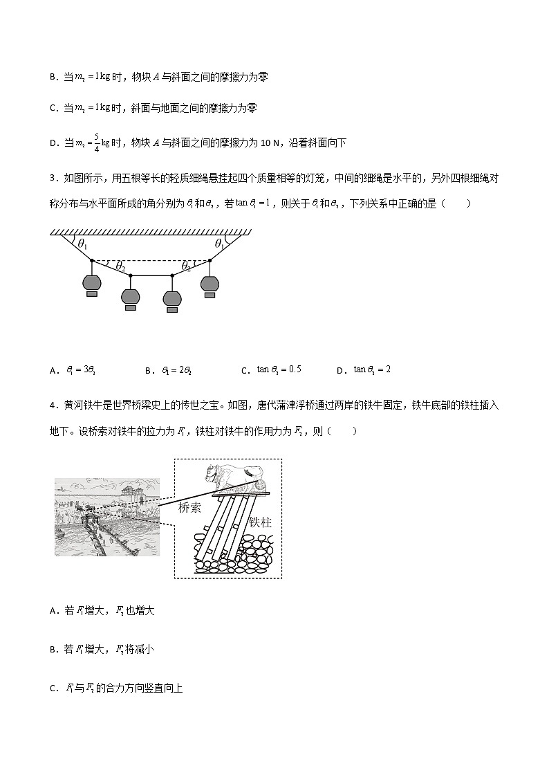 专题1.6 力与物体的平衡问题（原卷版）第2页