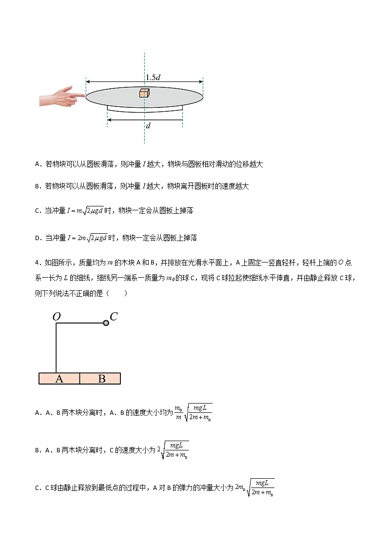 专题1.10 动量定理和动量守恒定律-2023年高考物理靶向专项强化训练（三大题型+冲刺模拟）02