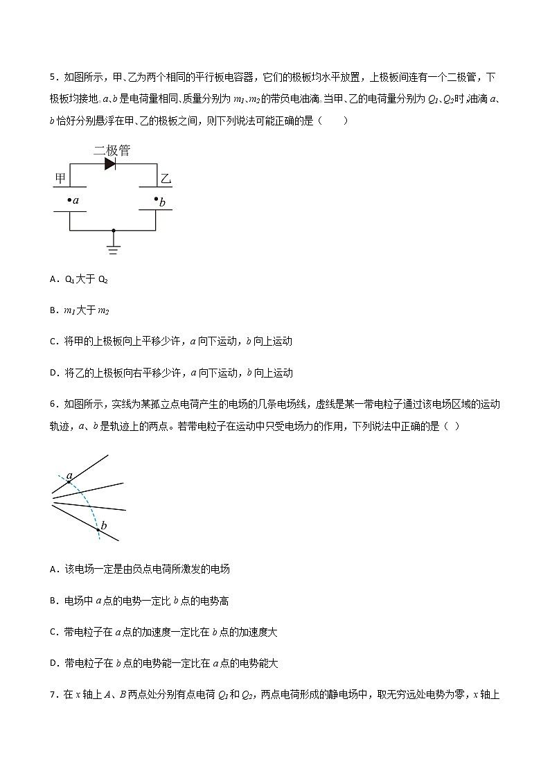 专题1.11 电场线和电场能的性质-2023年高考物理靶向专项强化训练（三大题型+冲刺模拟）03