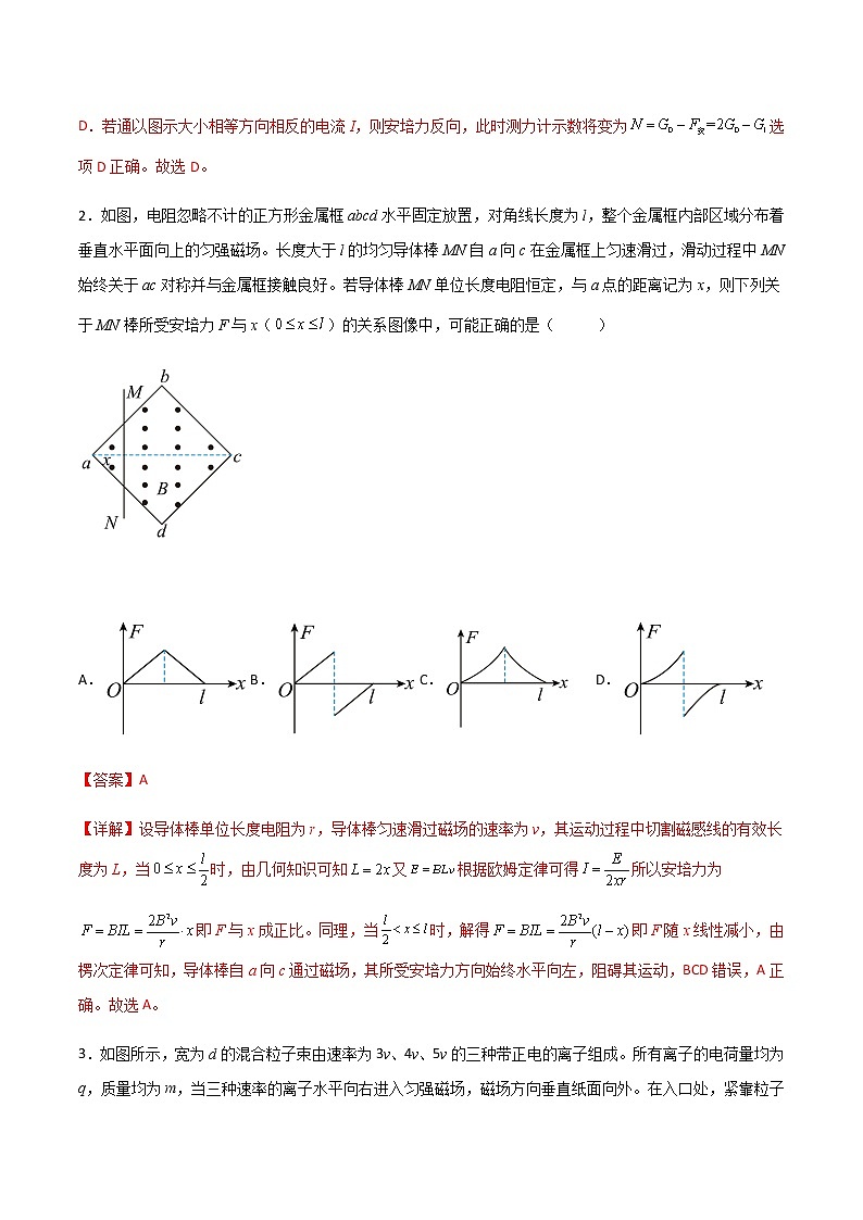 专题1.12 安培力和带电粒子在电磁场中的运动-2023年高考物理靶向专项强化训练（三大题型+冲刺模拟）02