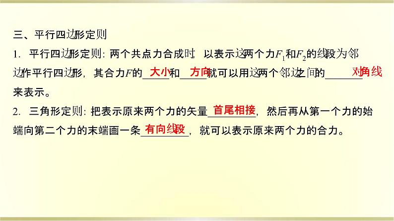 教科版高中物理必修第一册第三章4.力的合成课件06