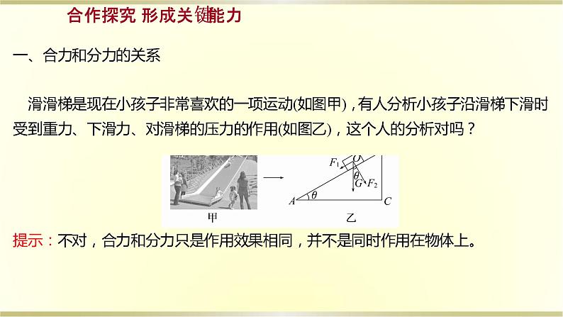 教科版高中物理必修第一册第三章4.力的合成课件08