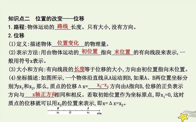 教科版高中物理必修第一册第一章2位置位移课件05