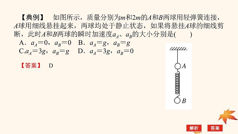 2022_2023学年新教材高中物理第四章运动和力的关系素养提升12牛顿第二定律的瞬时性课件新人教版必修第一册第4页