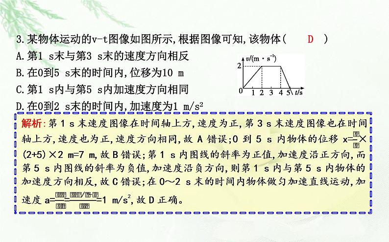 人教版高中物理必修第一册第二章3匀变速直线运动的位移与时间的关系课件07