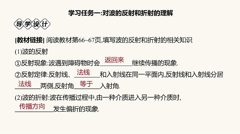 人教版高中物理选择性必修一第3章3波的反射、折射和衍射课件05