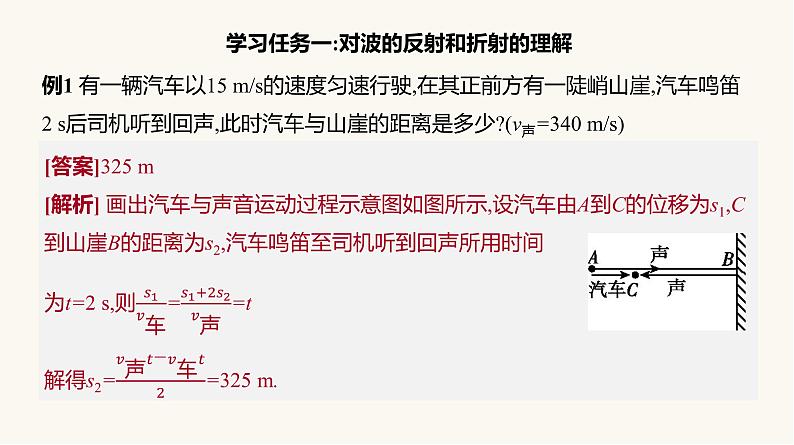 人教版高中物理选择性必修一第3章3波的反射、折射和衍射课件06