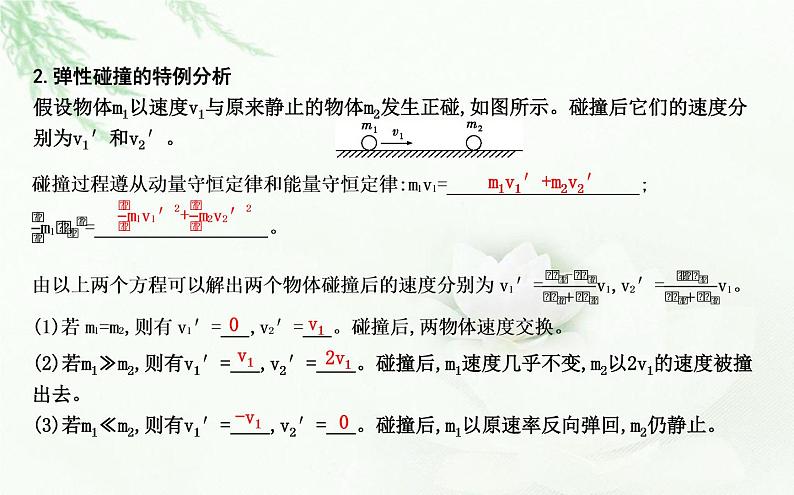 人教版高中物理选择性必修第一册第一章5弹性碰撞和非弹性碰撞课件第7页