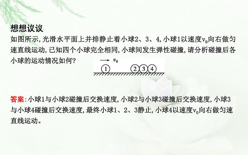 人教版高中物理选择性必修第一册第一章5弹性碰撞和非弹性碰撞课件第8页