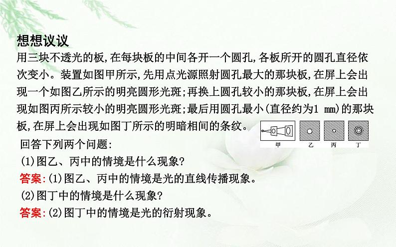 人教版高中物理选择性必修第一册第四章5—6光的衍射光的偏振激光课件第6页