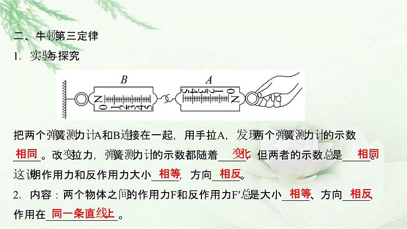 粤教版（2019）高中物理必修第一册第四章第四节牛顿第三定律课件04