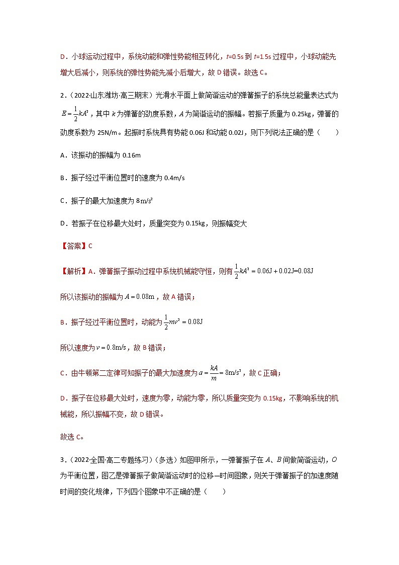 2.3 简谐运动的回复力和能量-高二物理课件（视频）+练习（新教材人教版选择性必修第一册）02