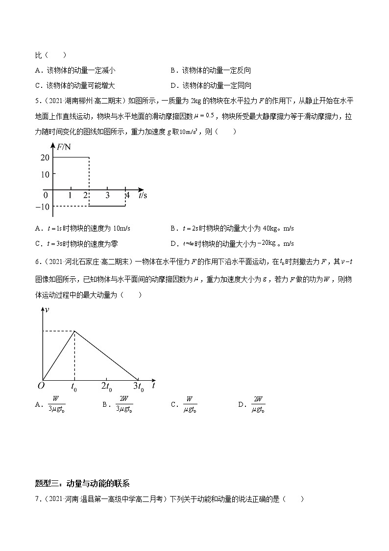 1.1 动量-2022-2023学年高二物理精讲与精练高分突破考点专题系列（人教版2019选择性必修第一册）第3页