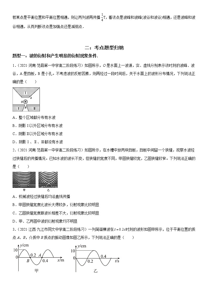 3.3-3.4 波的反射、折射和衍射、干涉-2022-2023学年高二物理精讲与精练高分突破考点专题系列（人教版2019选择性必修第一册）第3页